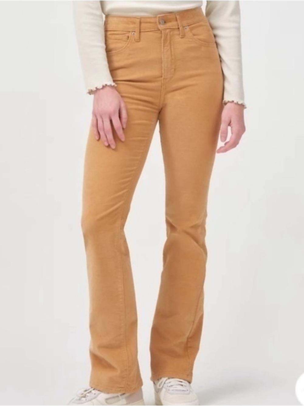 Levi’s 725 High Rise Bootcut Tan Corduroy Pants Size 31.